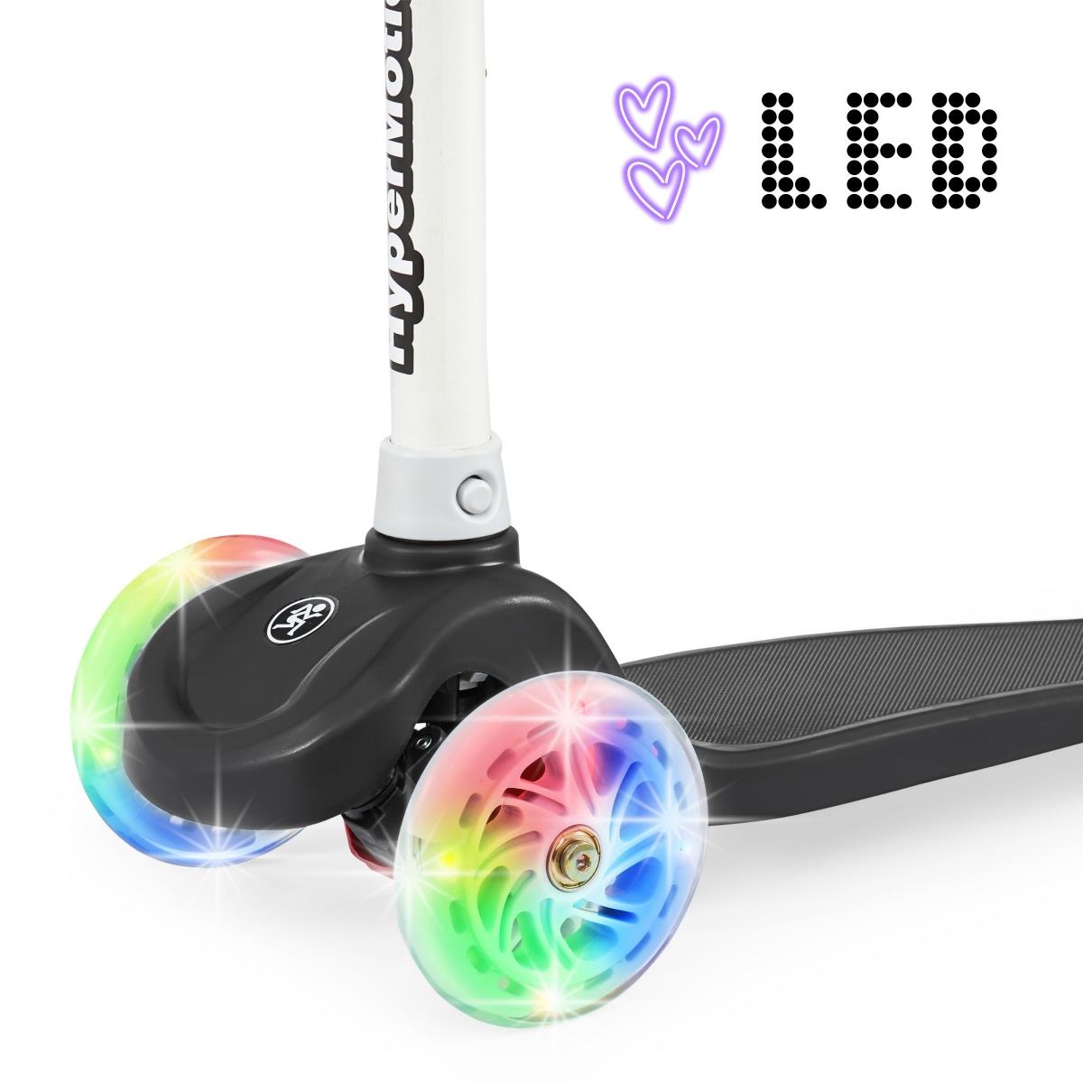 TRINGO draisienne à trois roues 3-8 ans - noir + roues LED lumineuses