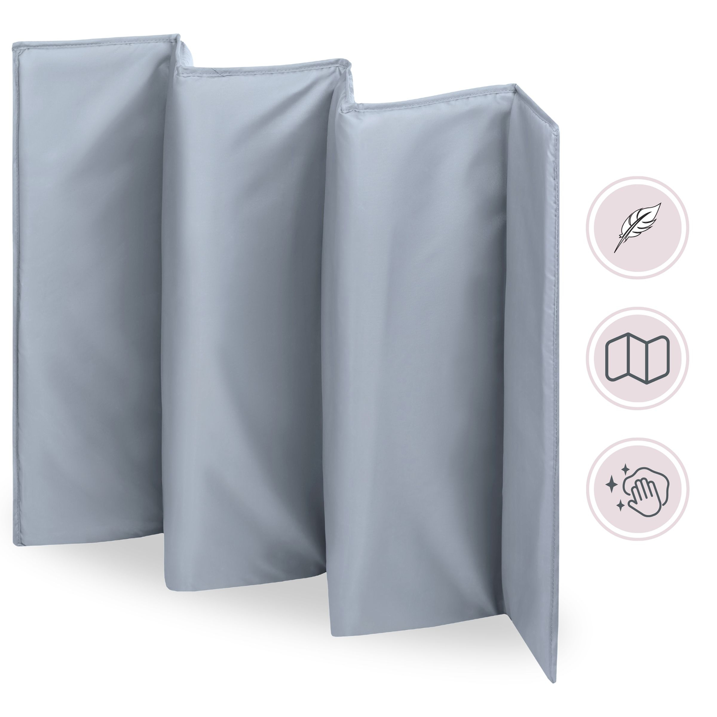 Lit parapluie / parc 2 niveaux avec table à langer, toit et matelas Happy Traveler BASIC PLUS - gris