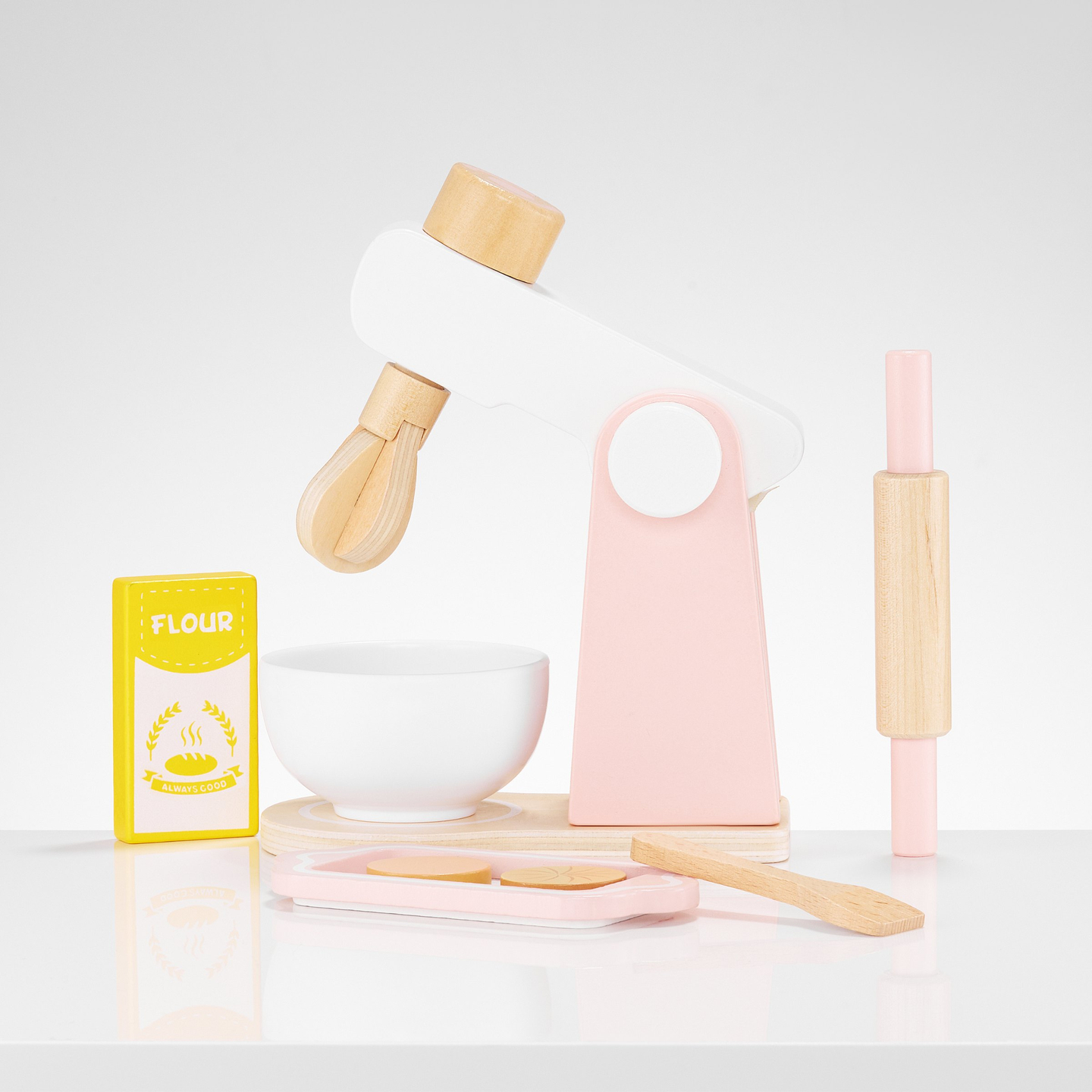 Pétrin en bois avec accessoires, pour enfants