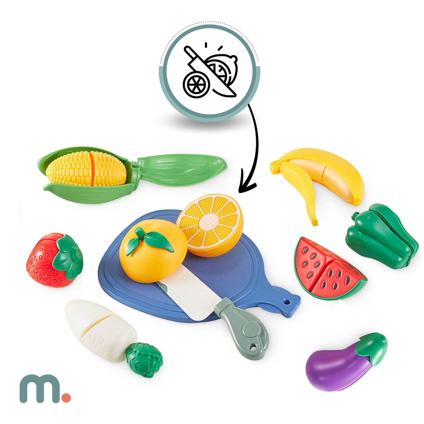 XXXXL grande cuisine interactive en bois avec éclairage LED, lave-linge, micro-ondes, machine à café et set de fruits et légumes - 50 éléments