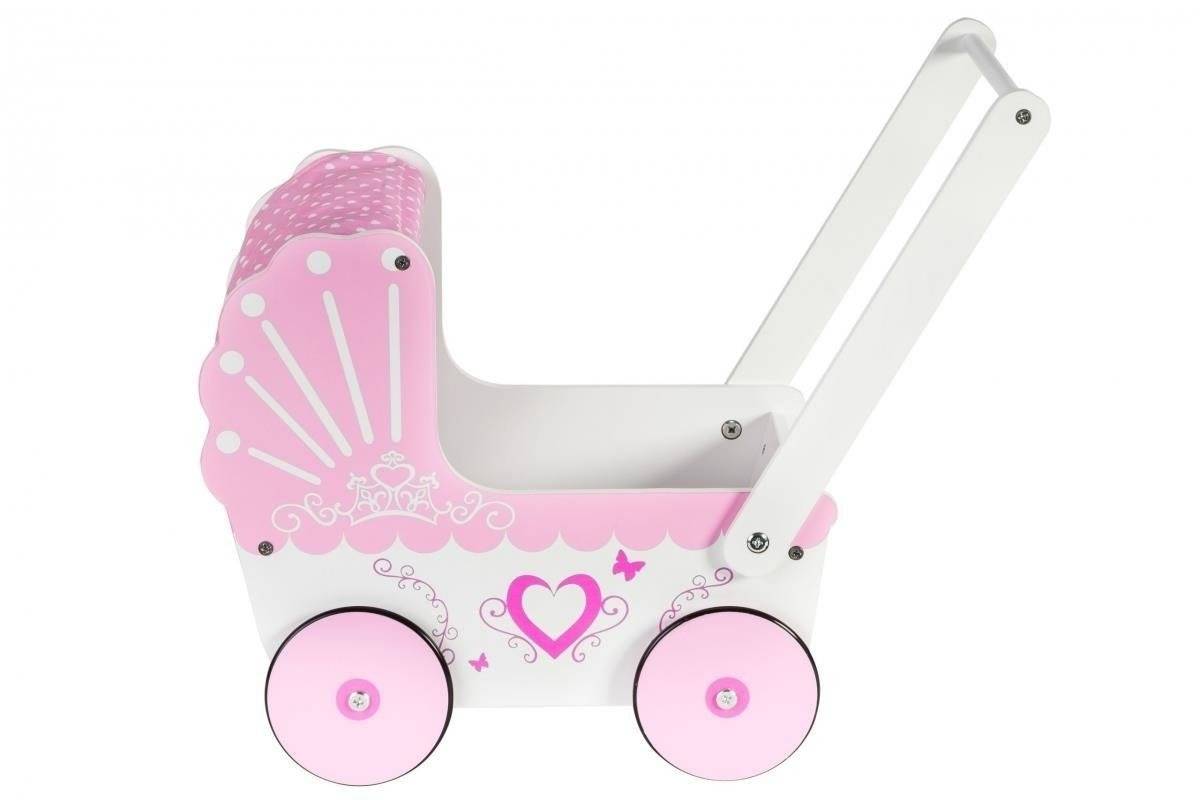 Chariot de poupées en bois