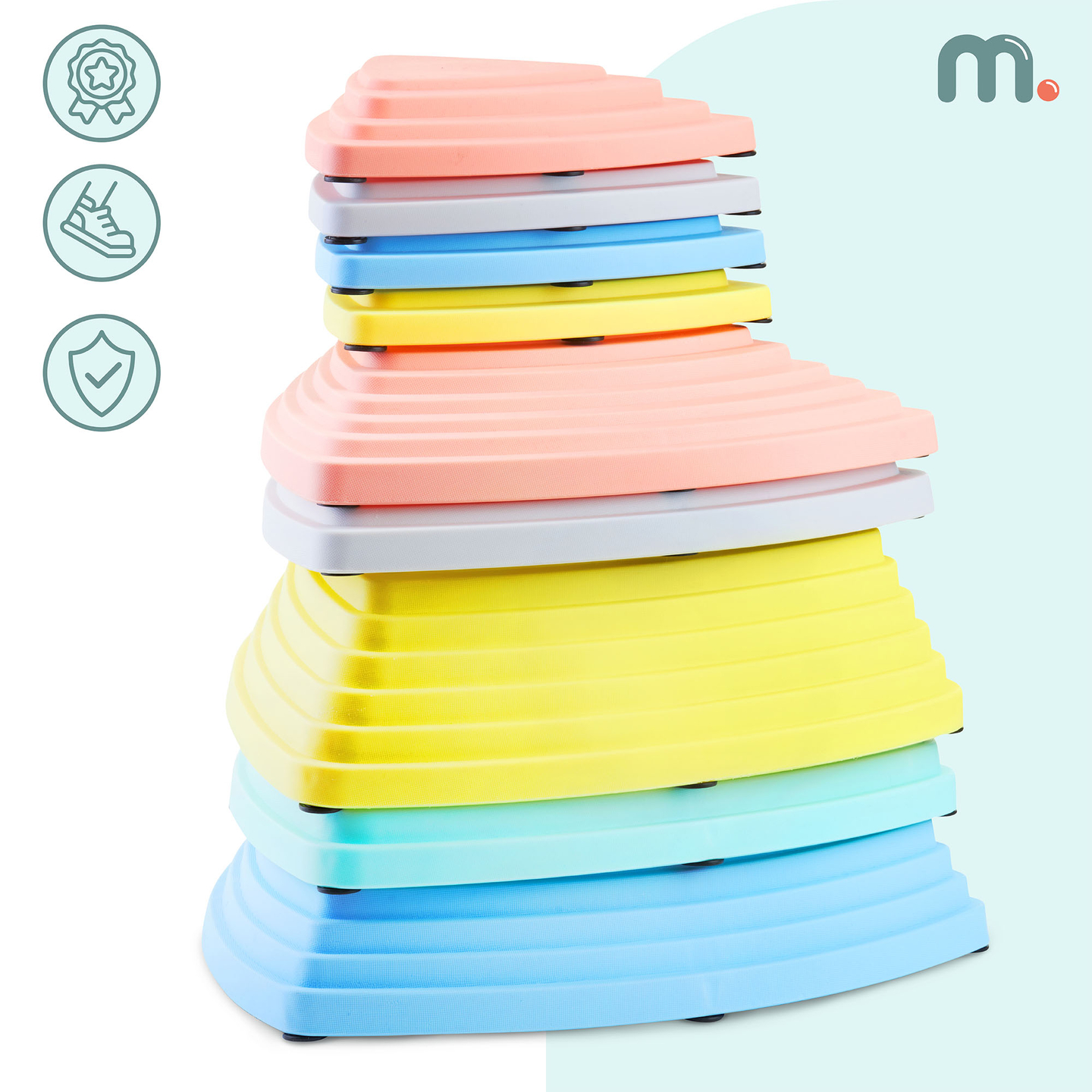 Pierres d'équilibre colorées - 9 pièces