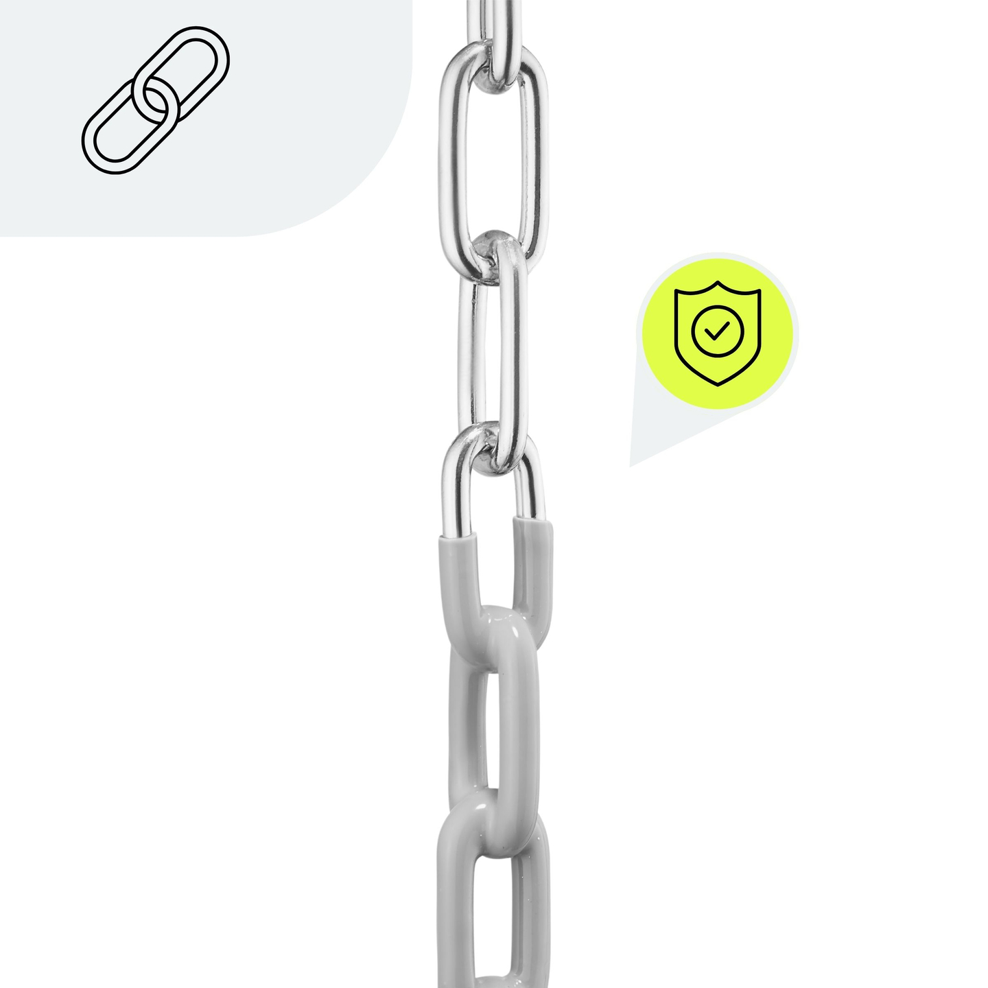 Balançoire à chaîne HyperMotion pour jeunes enfants avec dossier haut