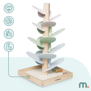 Culodrome en bois - arbre à sons avec boules