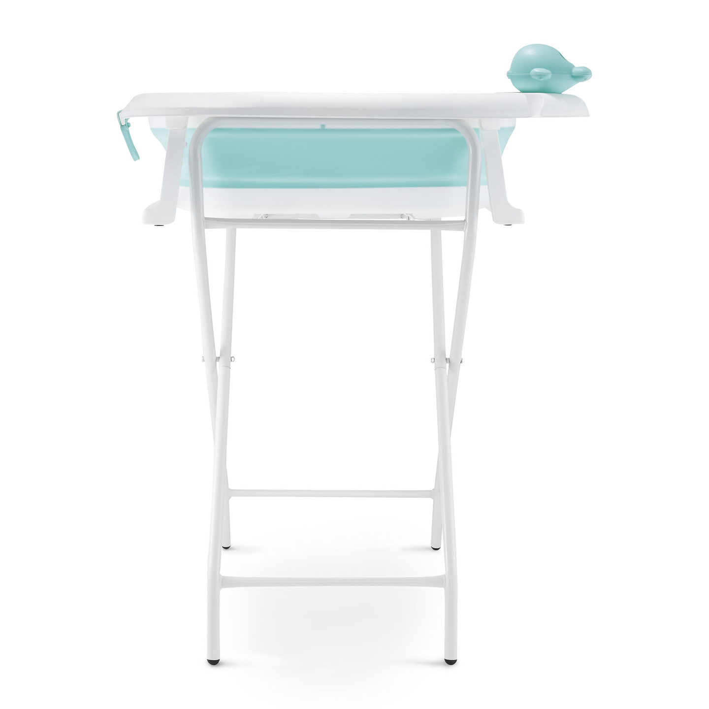 Baignoire pliante pour bébé avec thermomètre, insert et support - couleur menthe