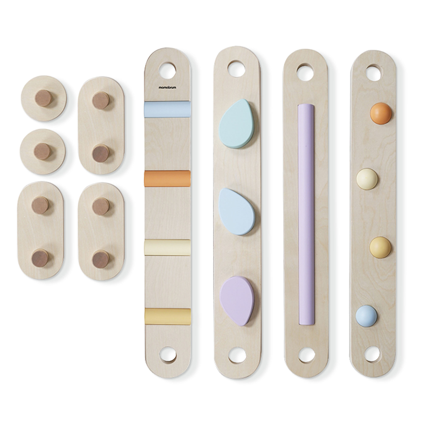 Grand parcours sensoriel en bois - piste d'équilibre - 9 éléments