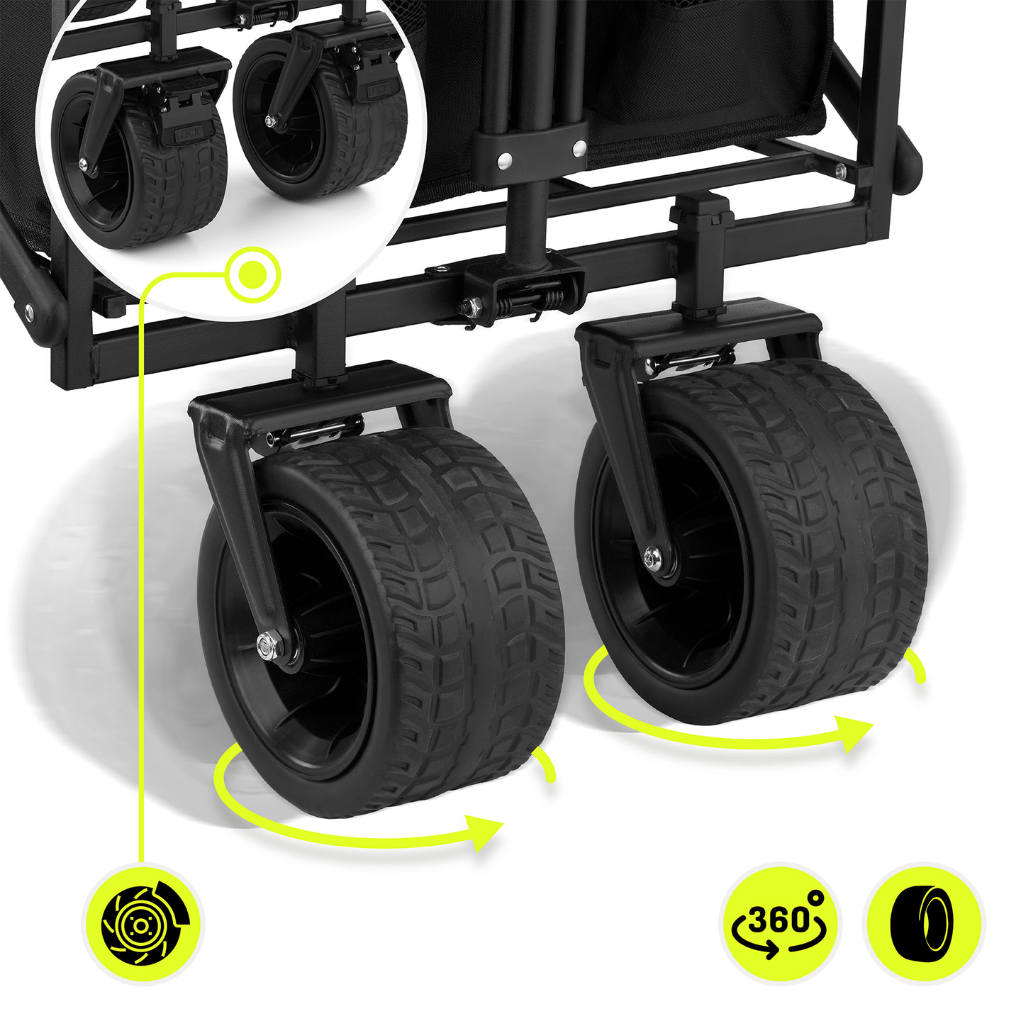 Fauteuil roulant de plage pliant HyperMotion - noir, 120 kg