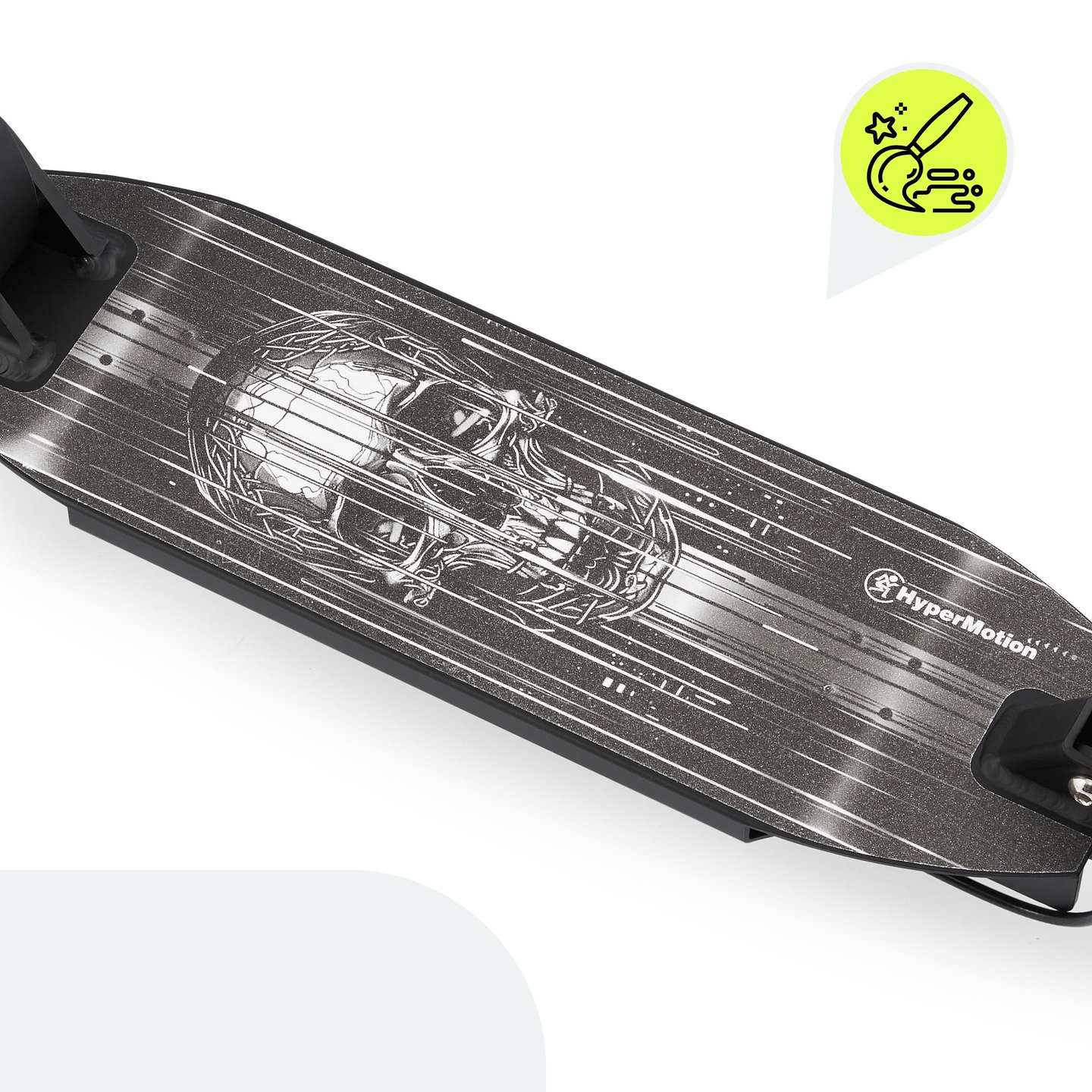 Scooter à deux roues pour jeunes adultes - avec amortisseur - HyperMotion Skyline - noir, aluminium - 100kg