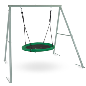 Balançoire de jardin de type nid de cigogne avec cadre et cordes