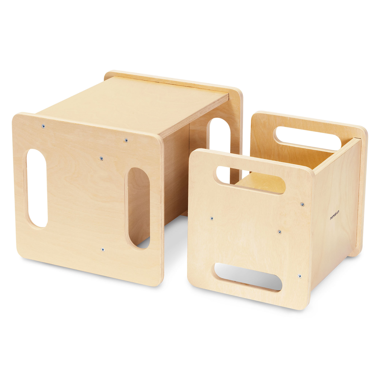 Table et chaise en bois avec fonction marchepied – un ensemble Montessori multifonctionnel pour enfants