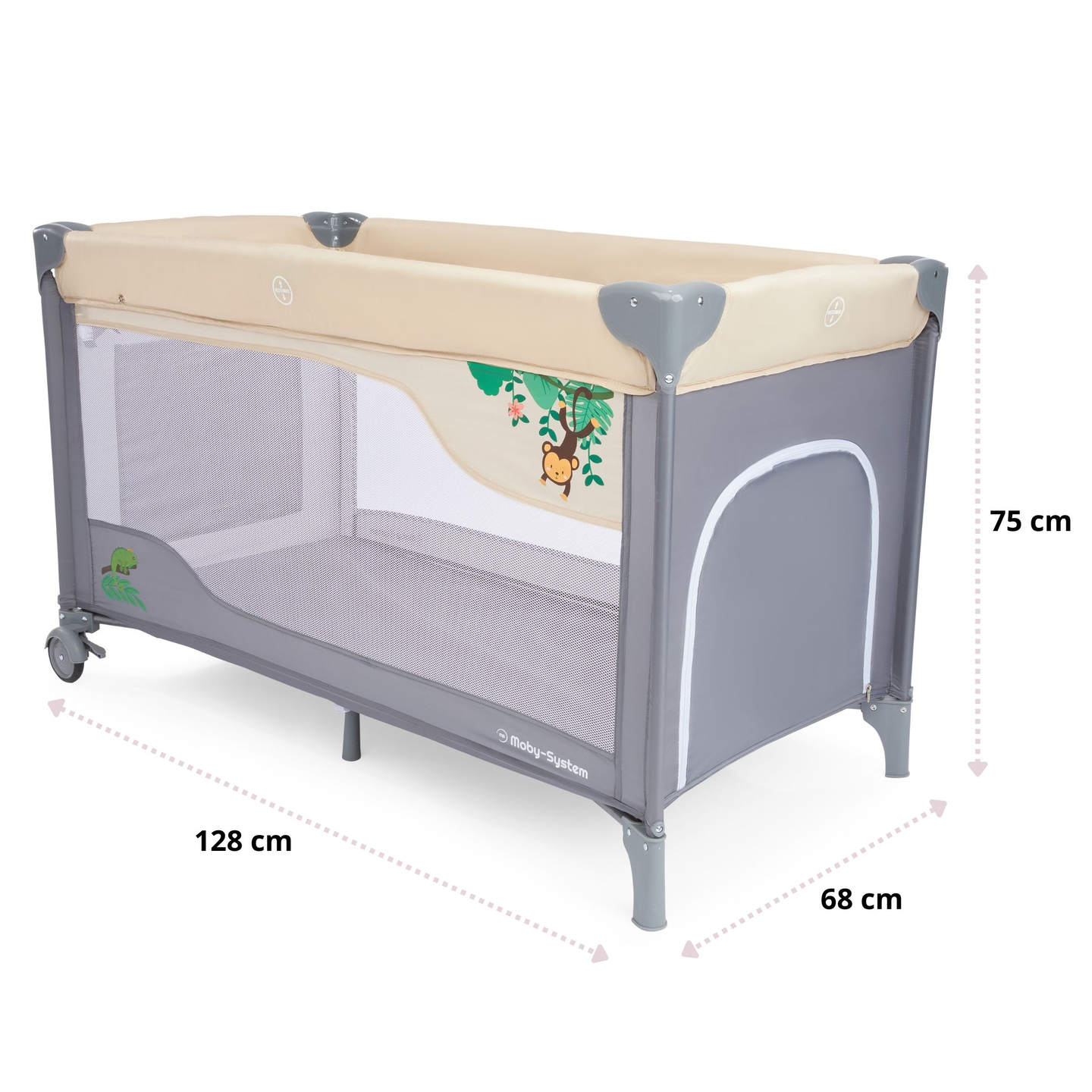 Lit parapluie 0 - 36 m avec table à langer + parc Moby-System HUXLEY