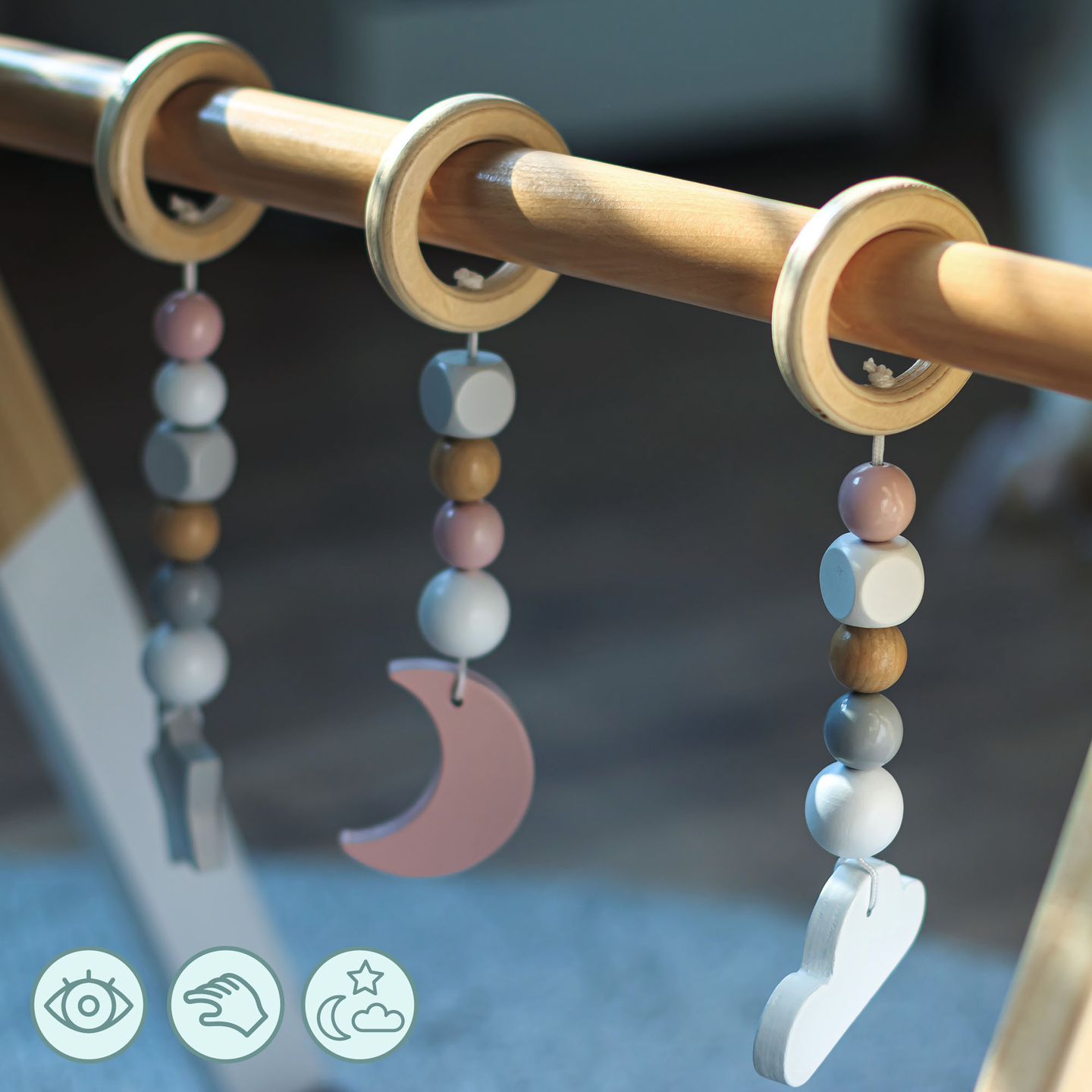 Support éducatif en bois Baby Gym - couleur blanche