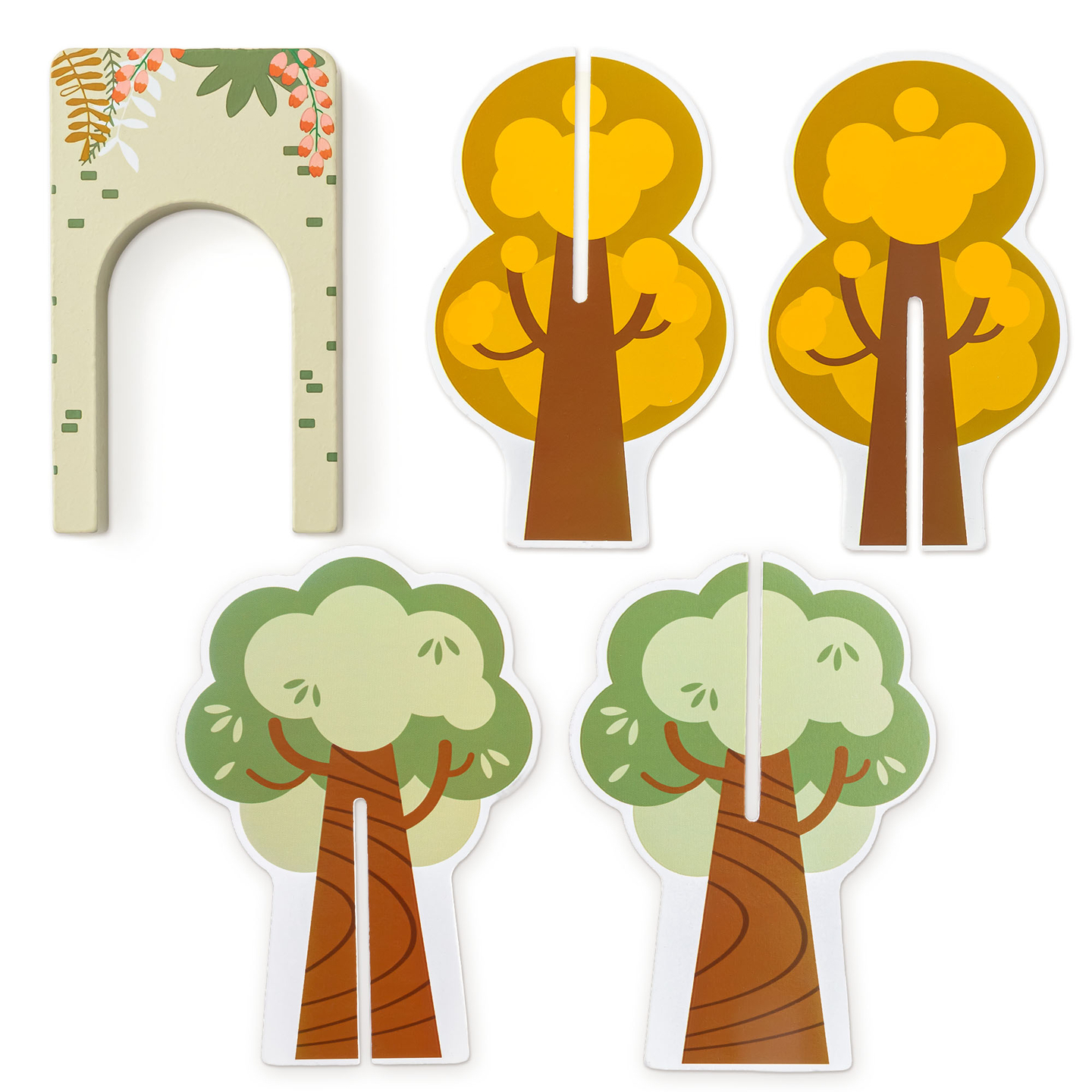 Train ZOO en bois – puzzle, train, rails, animaux, pont, barrière