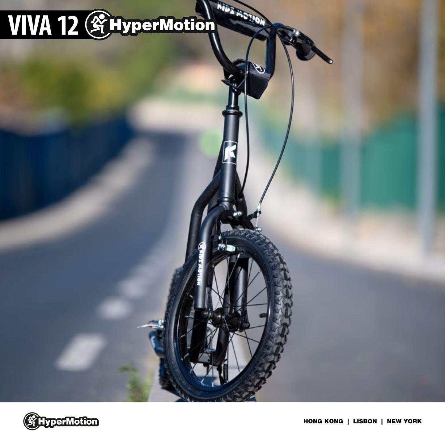 Scooter HyperMotion VIVA 12 (roues gonflables de 30 cm) - Noir