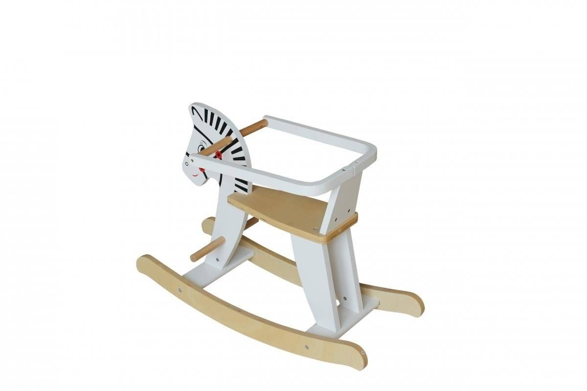 Cheval à bascule en bois avec garde-fou K11