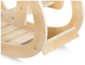 Rocker Montessori pour aire de jeux en bois - bois naturel - à partir de 12 mois.