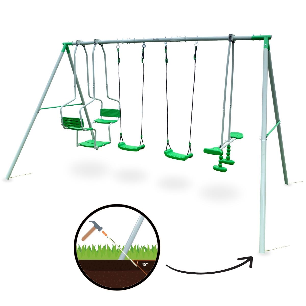 Balançoire pour enfants 6 personnes - aire de jeux de jardin