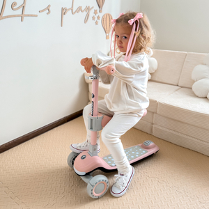HyperMotion LUMI scooter d'équilibre 3-en-1 - plateforme éclairée et roues LED, couleur rose