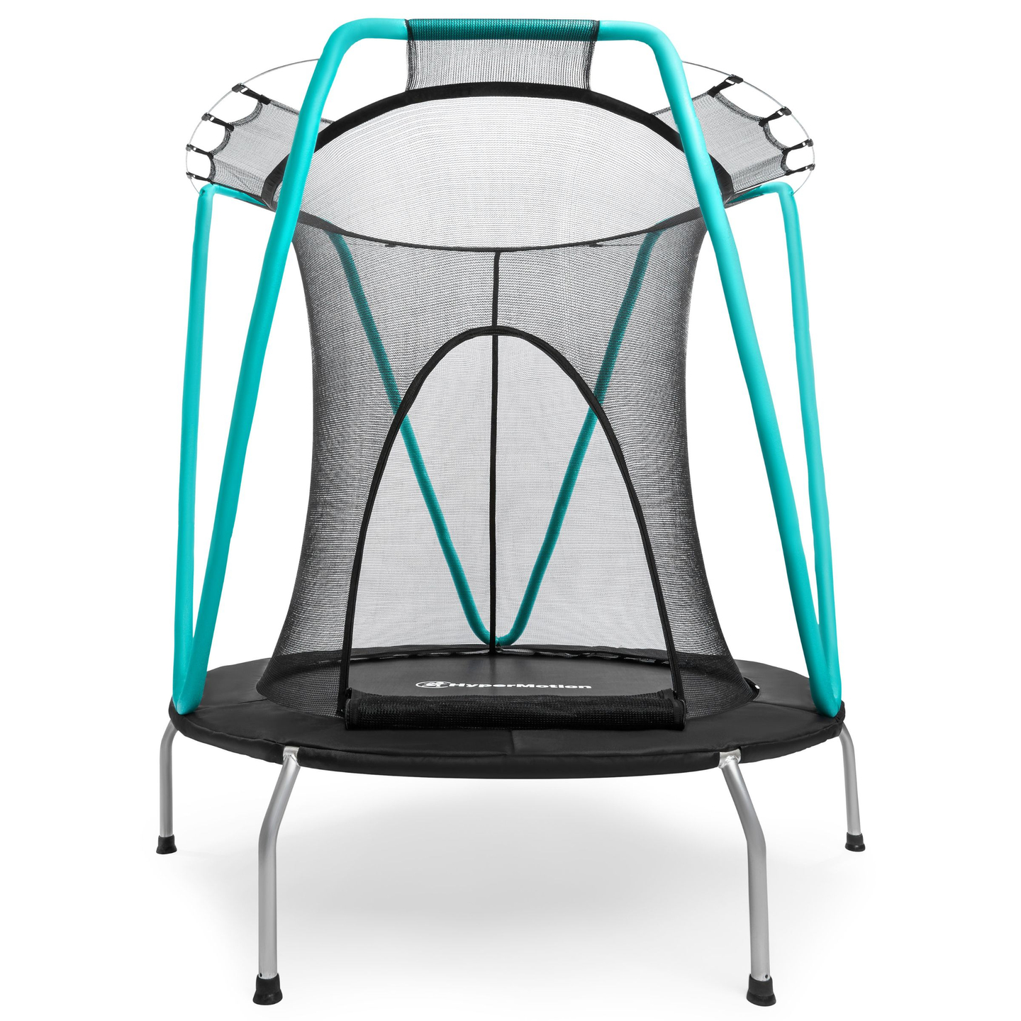 Trampoline menthe 137cm avec filet de protection - pour enfants de 3 à 8 ans - pour la maison et le jardin
