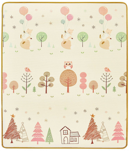 Tapis mousse double face XXL - rouleau 2 CM (forêt et zigzags)