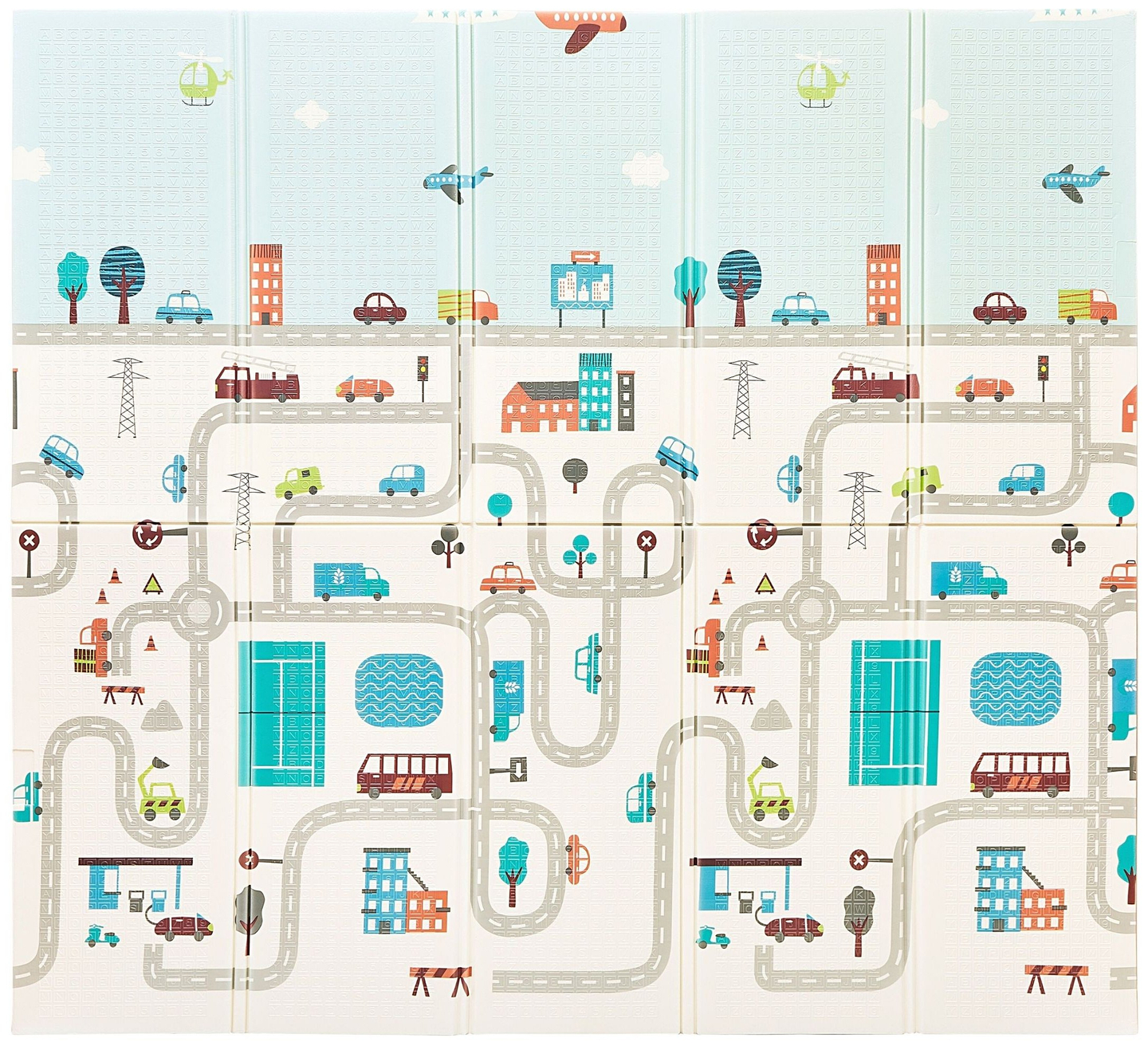 Tapis mousse double face XXL - pliable 1 CM (montagne et route)