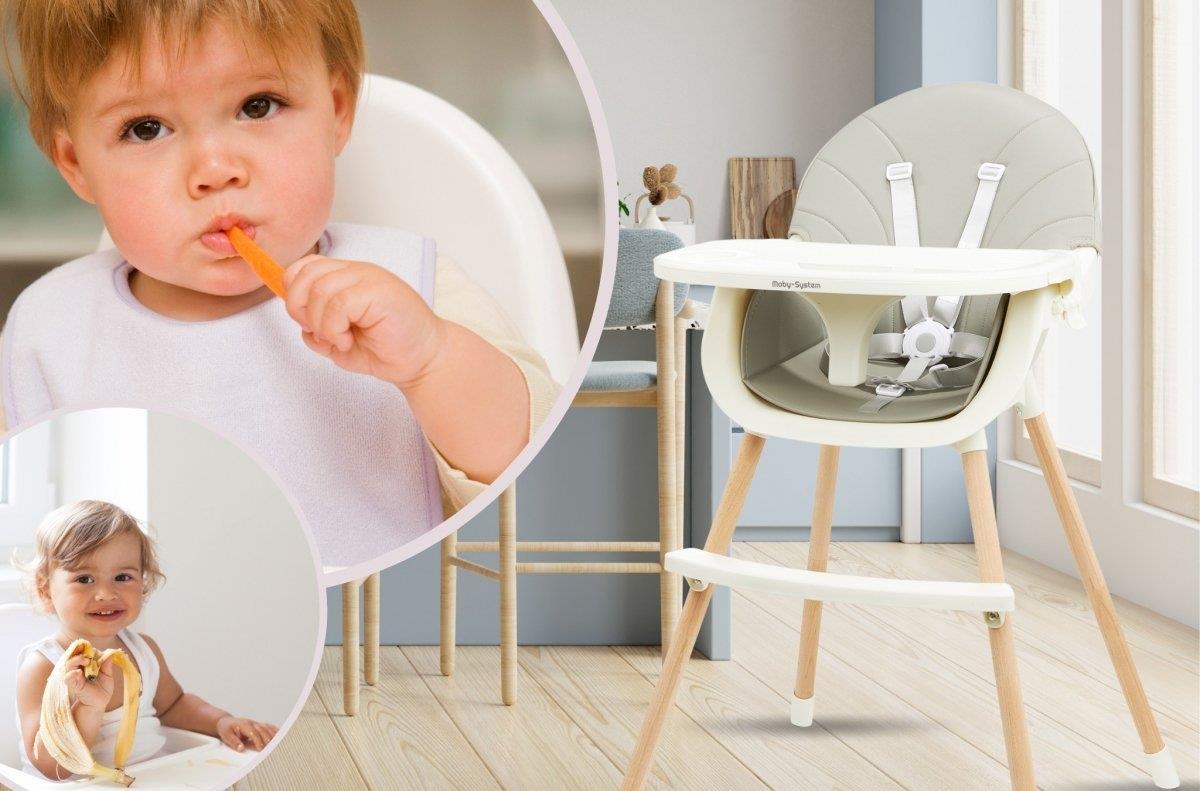 Chaise d'allaitement AMELIA 3en1 Moby-System, gris