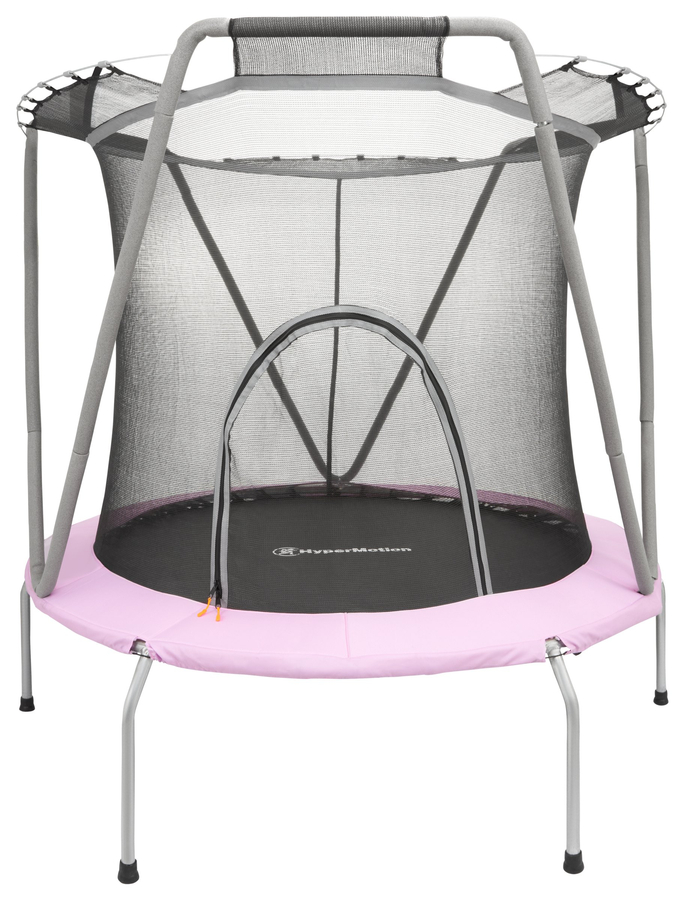 trampoline 167cm avec filet de sécurité - pour enfants 3-8 ans - maison et jardin