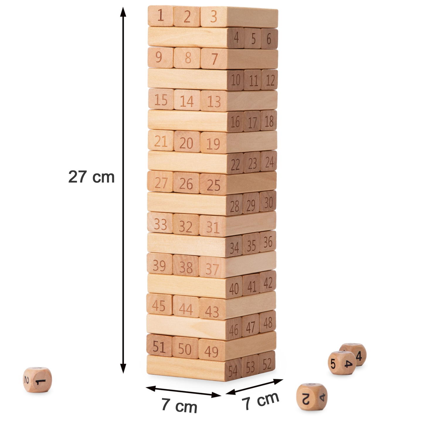 Blocs - jeu d'arcade en bois Tour - Chiffres