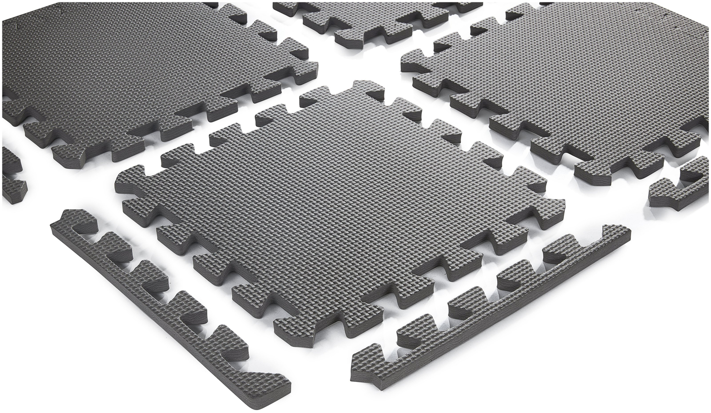 Puzzle en mousse 12pcs. - tapis de mousse éducatif 120 x 90 x 1.2cm avec bordure - rose