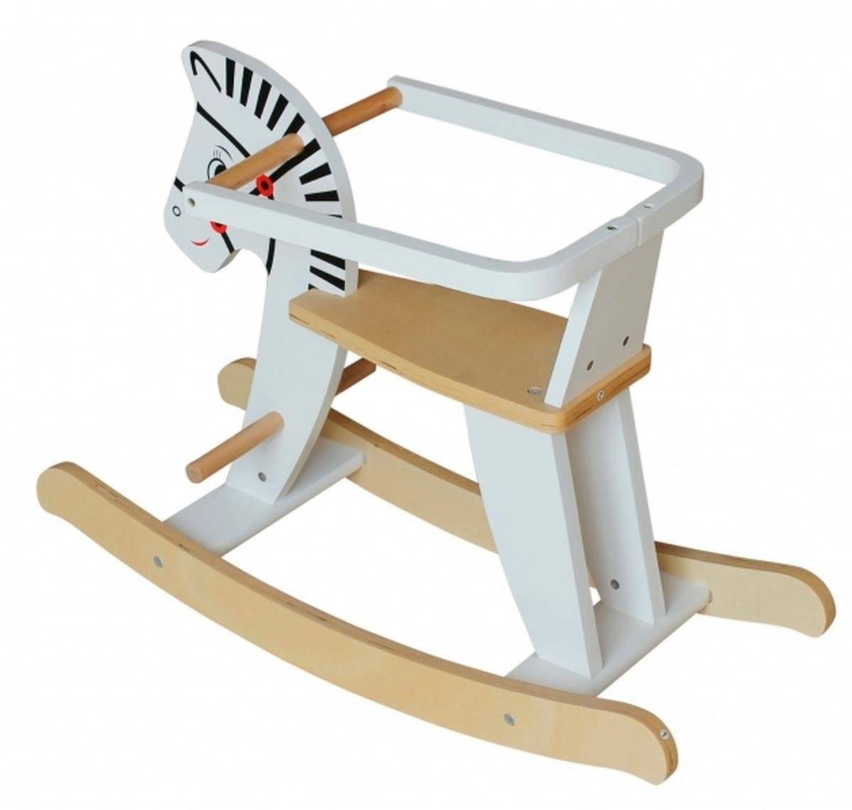 Cheval à bascule en bois avec garde-fou K11