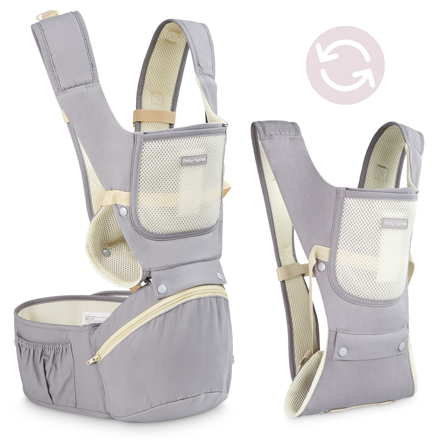 Porte-bébé ergonomique - AMY 10in1 - 0-36 mois, gris