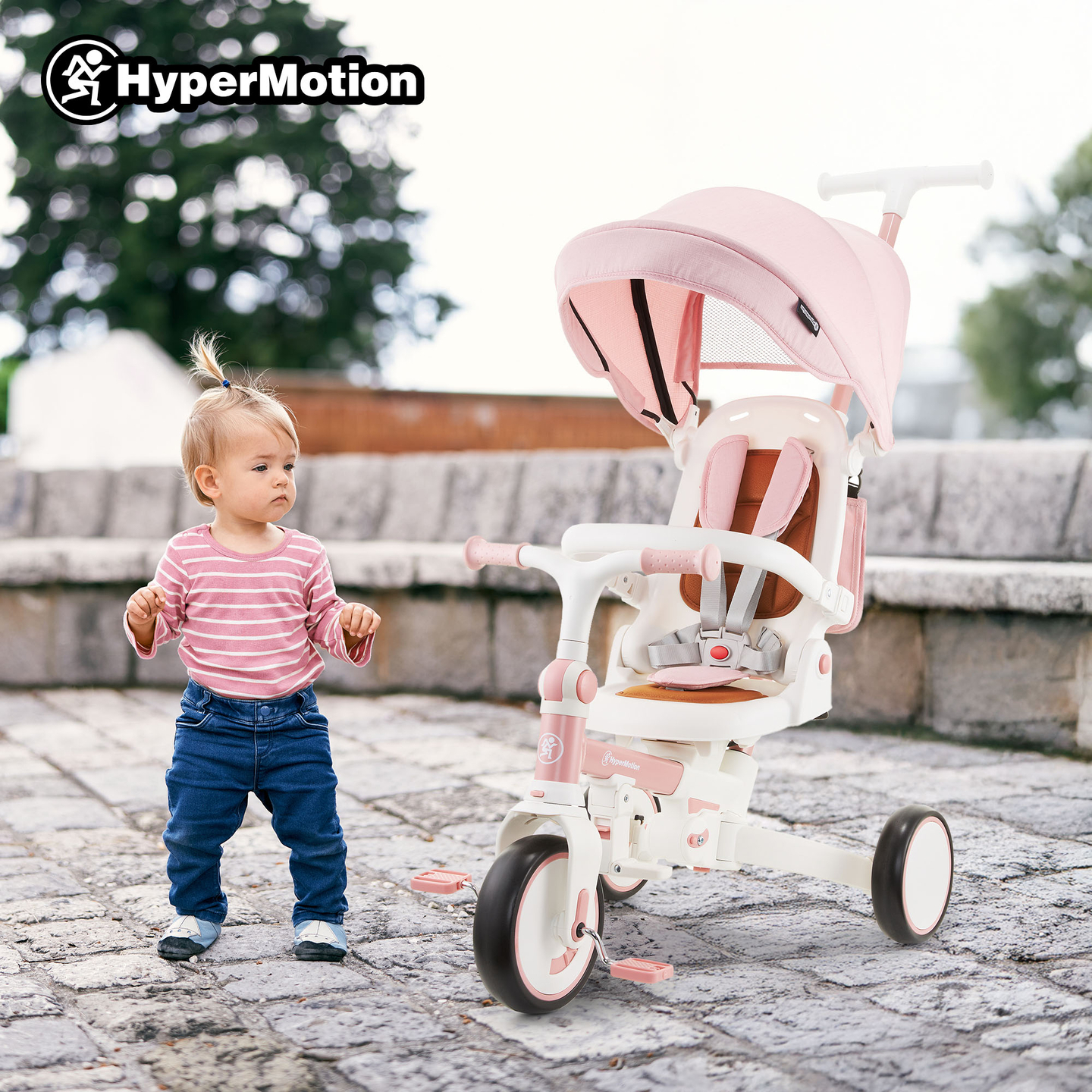 Tricycle multifonctionnel 8 en 1 TOBI FOREST - rose