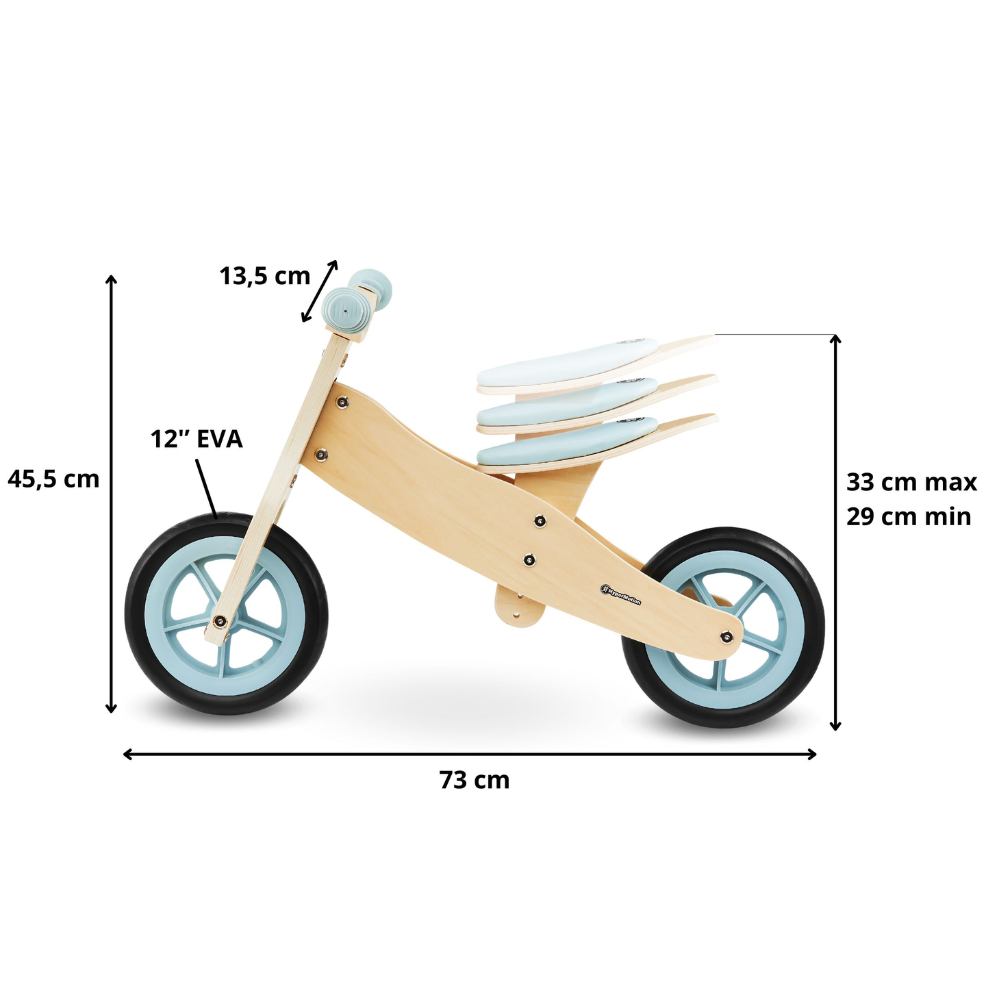 Tricycle et draisienne en bois 2en1 - HyperMotion PERCY - bleu