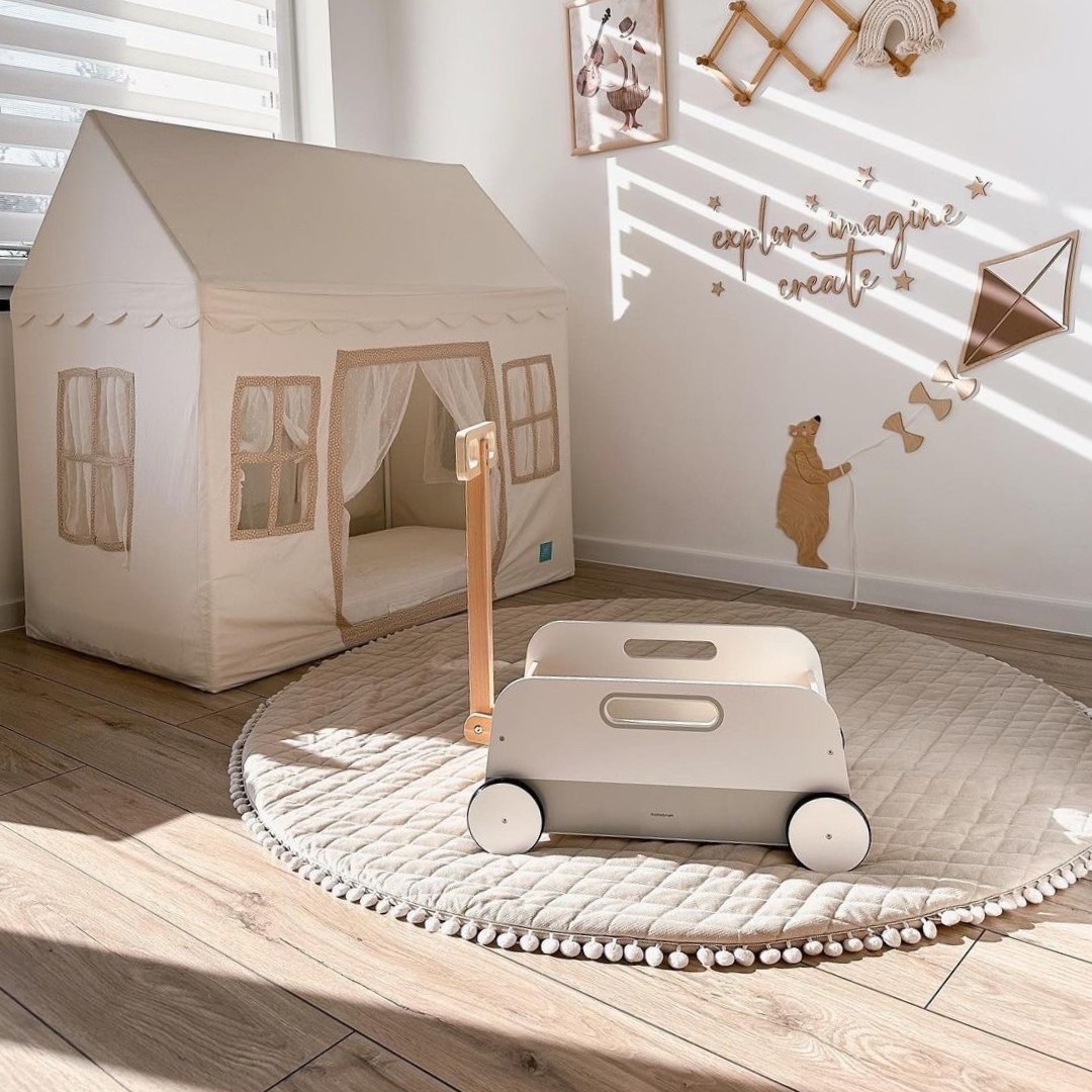 Chariot à jouets en bois - remorque à tirer