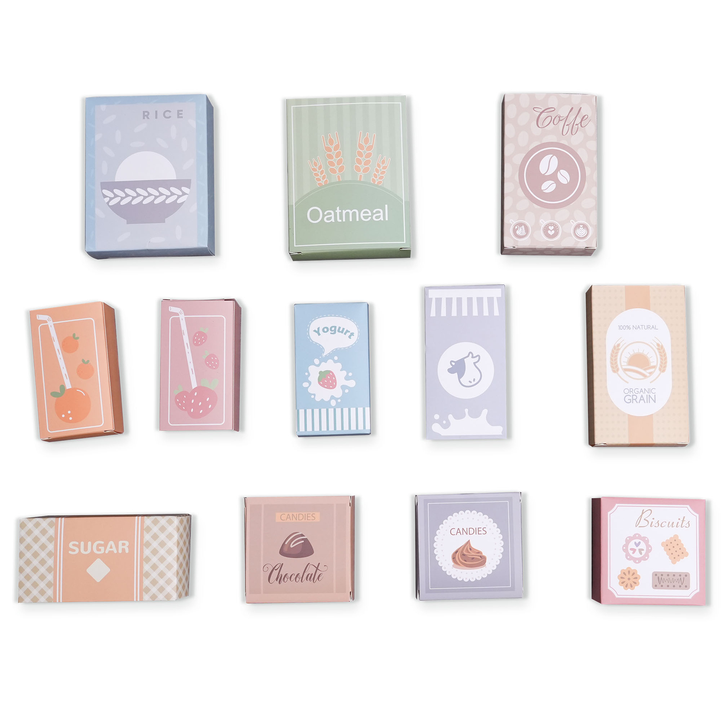 Grand magasin XXXL en bois pour enfants avec fast food - Corner shop + Machine à café + Four + Réfrigérateur - 106 ac.