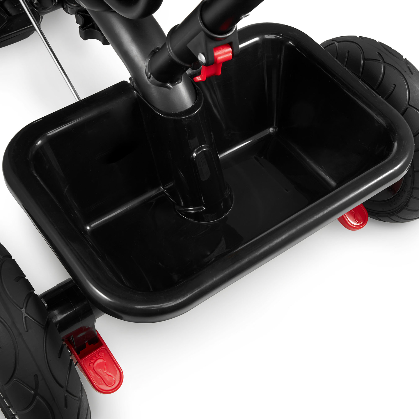 Tricycle pour enfants 1-4 ans - TOBI FREY - couleur gris - pivotant - roues gonflables + poussoir