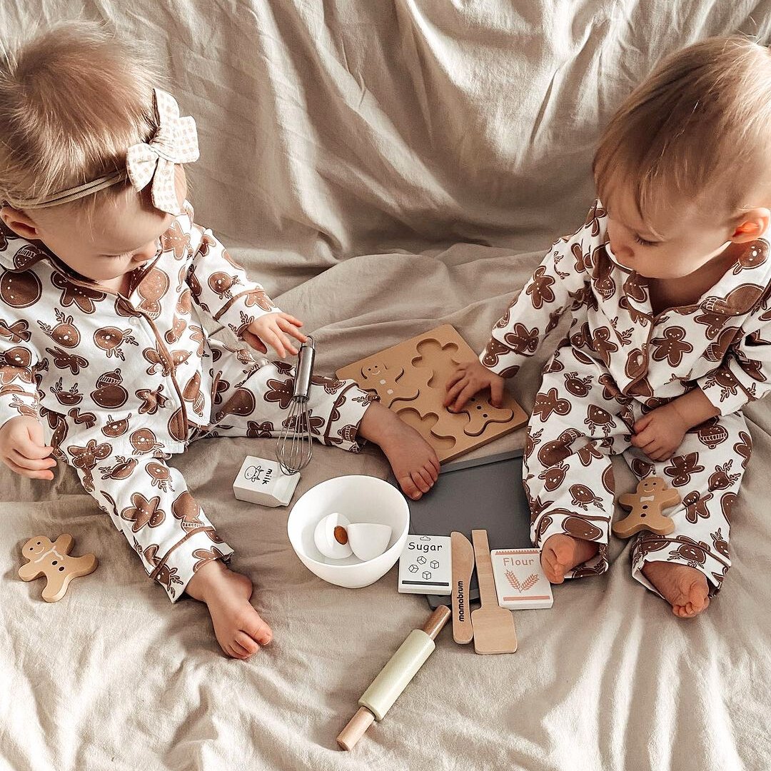 Set de pain d'épices en bois
