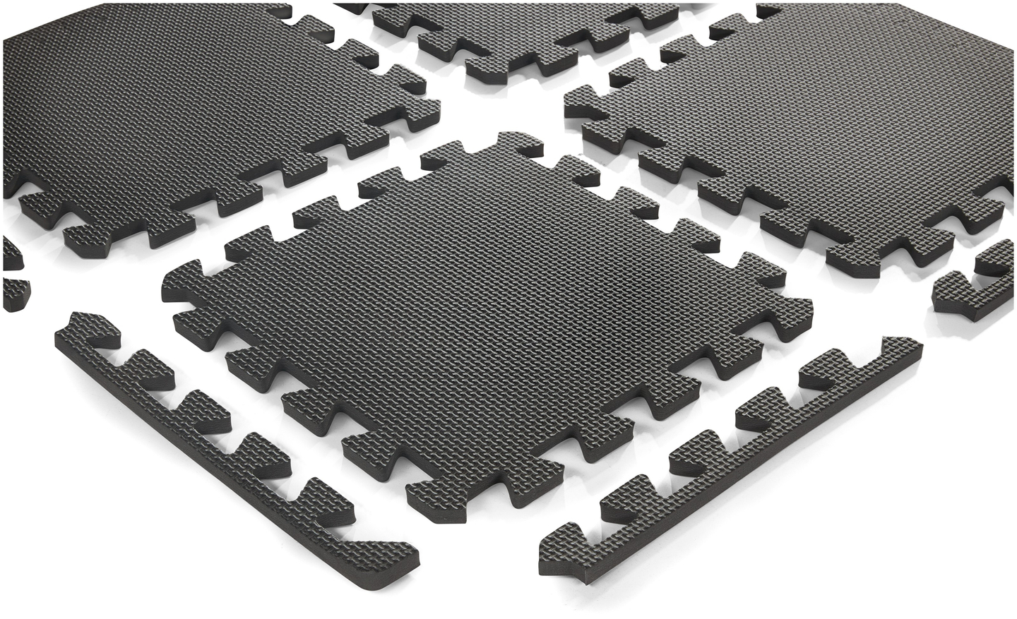 Puzzle en mousse 12pcs. - tapis de mousse éducatif 120 x 90 x 1.2cm avec bordure - gris