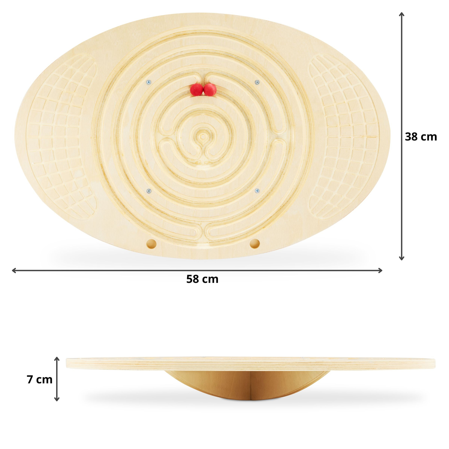 Planche d'équilibre en bois avec labyrinthe et balles - balance rocker