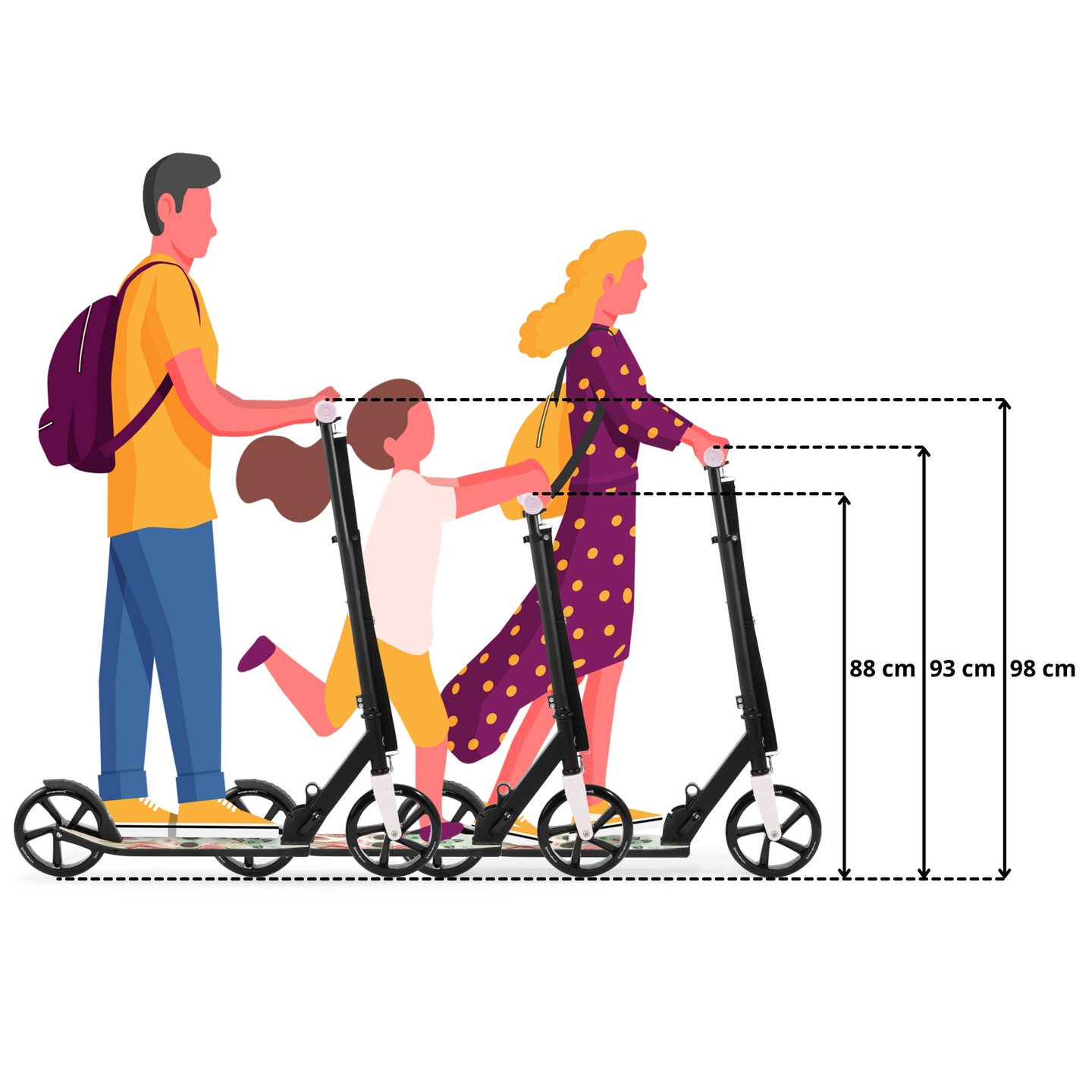 Scooter urbain à deux roues VIBE Rose HyperMotion - 100 kg