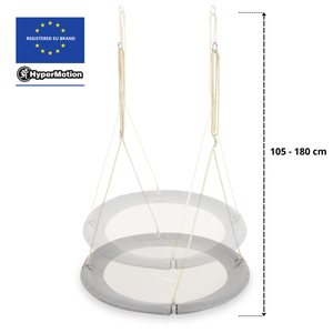 Balançoire nid de cigogne HyperMotion - diamètre 100 cm, couleur grise