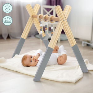 Support éducatif en bois Baby Gym - couleur grise