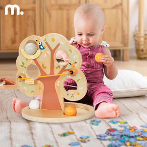 Piste de glisse à billes en bois - Arbre vert