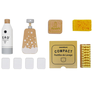 Set de nettoyage en bois pour enfants - 10 pièces