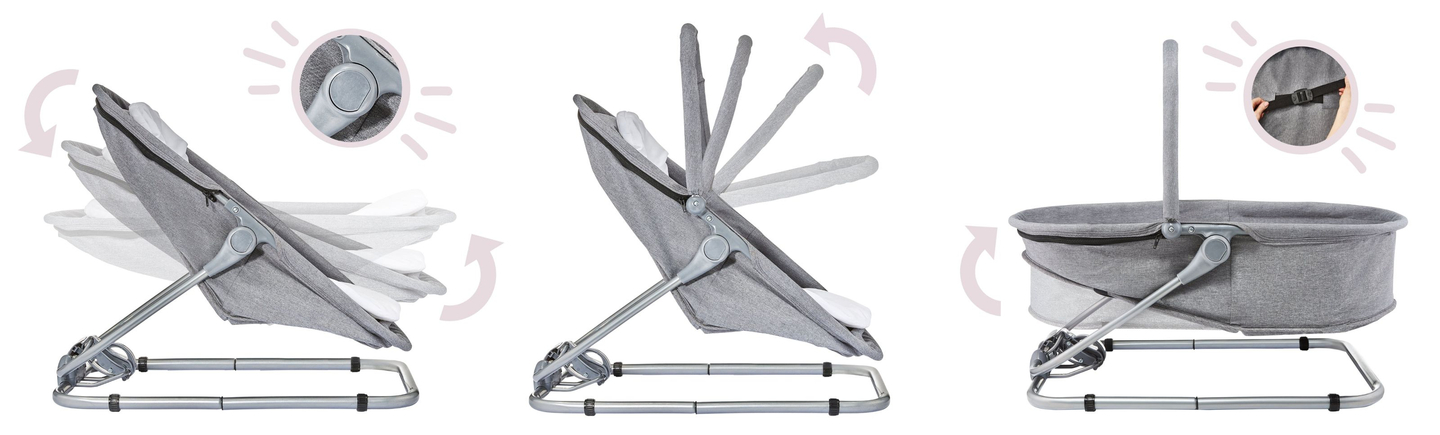 Lit de repos + Siège de flottaison + Lit bébé 3 en 1 - Moby-System MILA