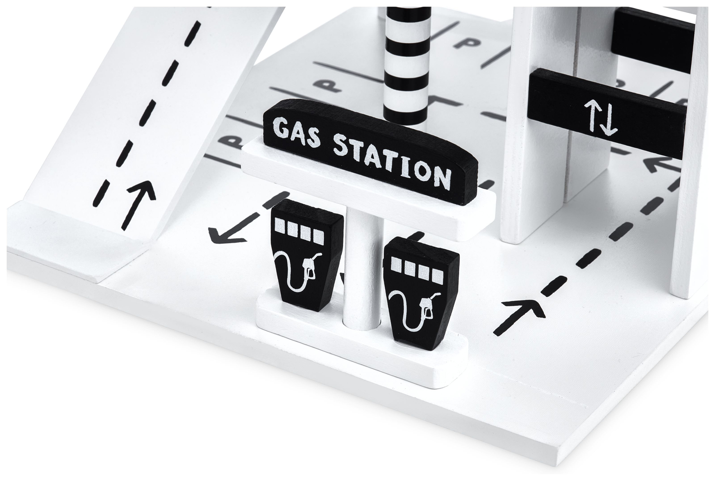 Garage en bois - parking à étages - voitures, ascenseur, hélicoptère