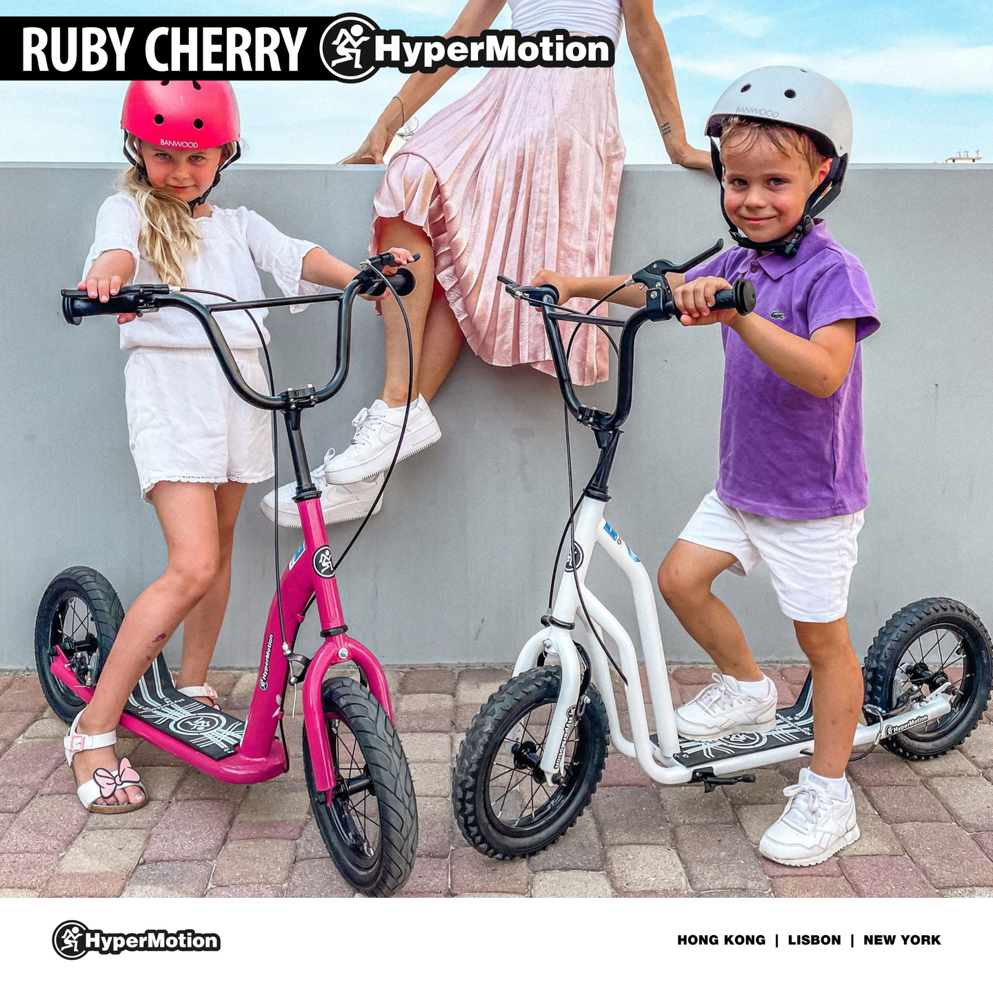 Scooter HyperMotion RUBY 12 (roues gonflables de 30 cm) - fuchsia/magenta