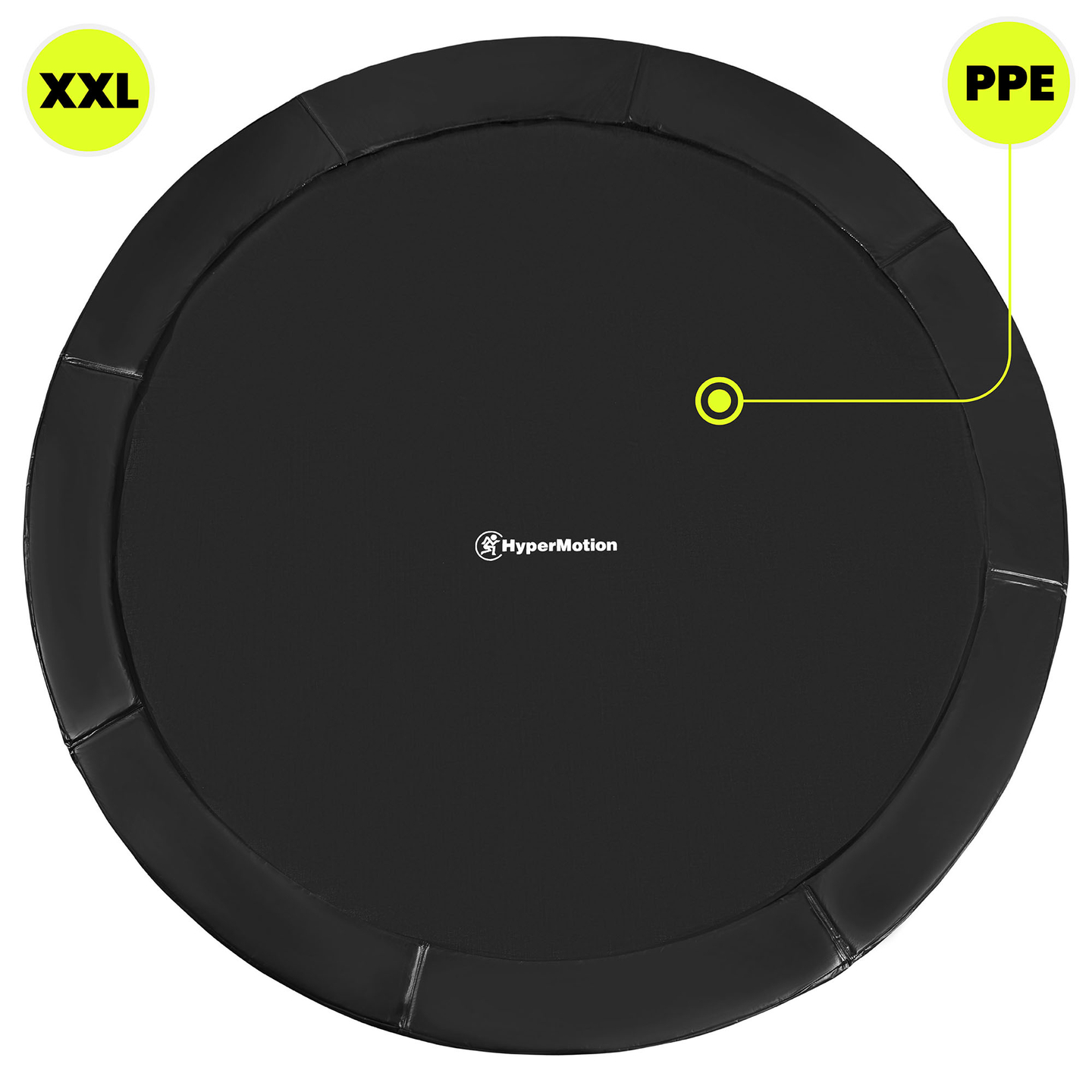 Trampoline de jardin XXL pour enfant HyperMotion - 366 cm 12FT - avec échelle et filet intérieur - pour maison et jardin - 150kg max