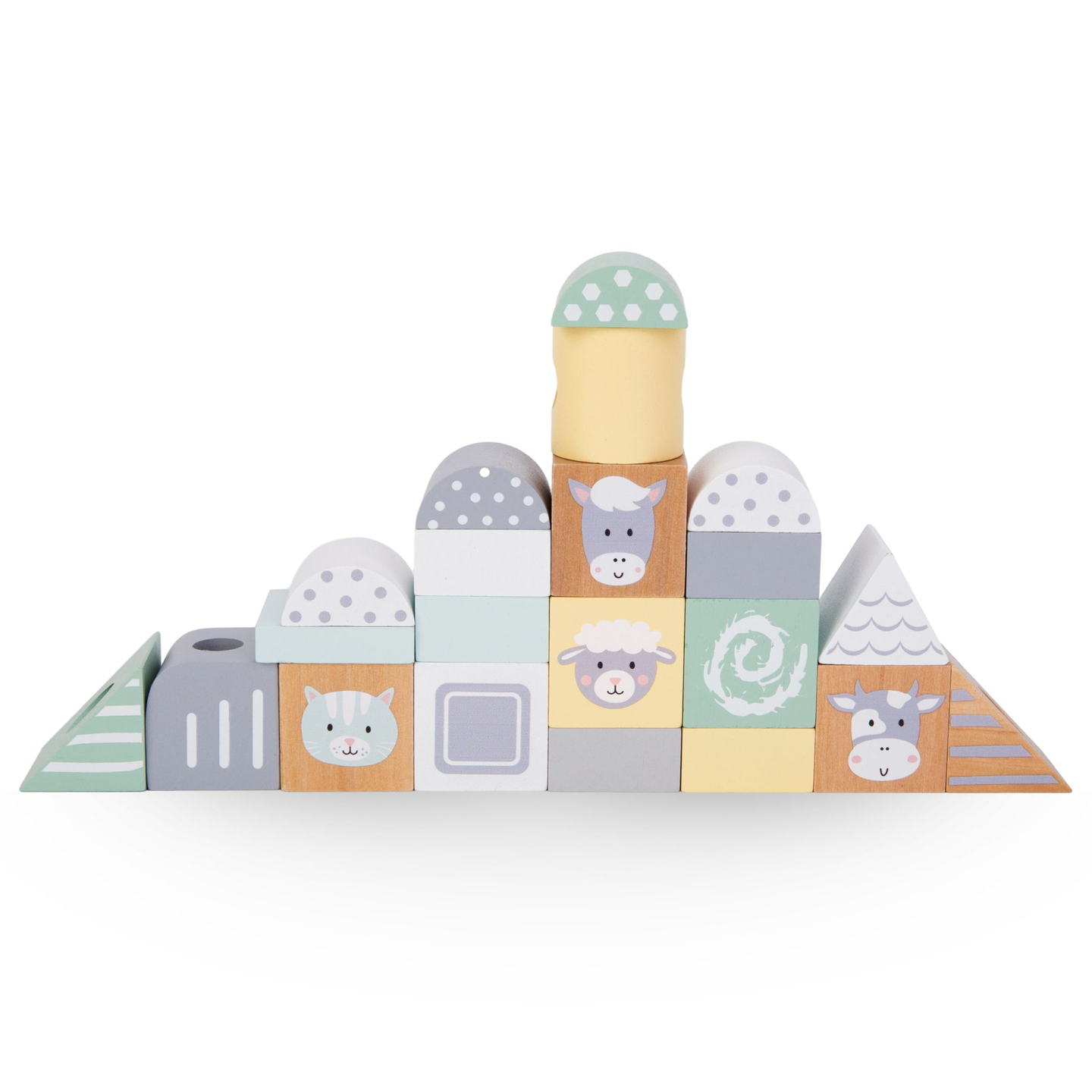 Train en bois avec des blocs pour un garçon - Ferme