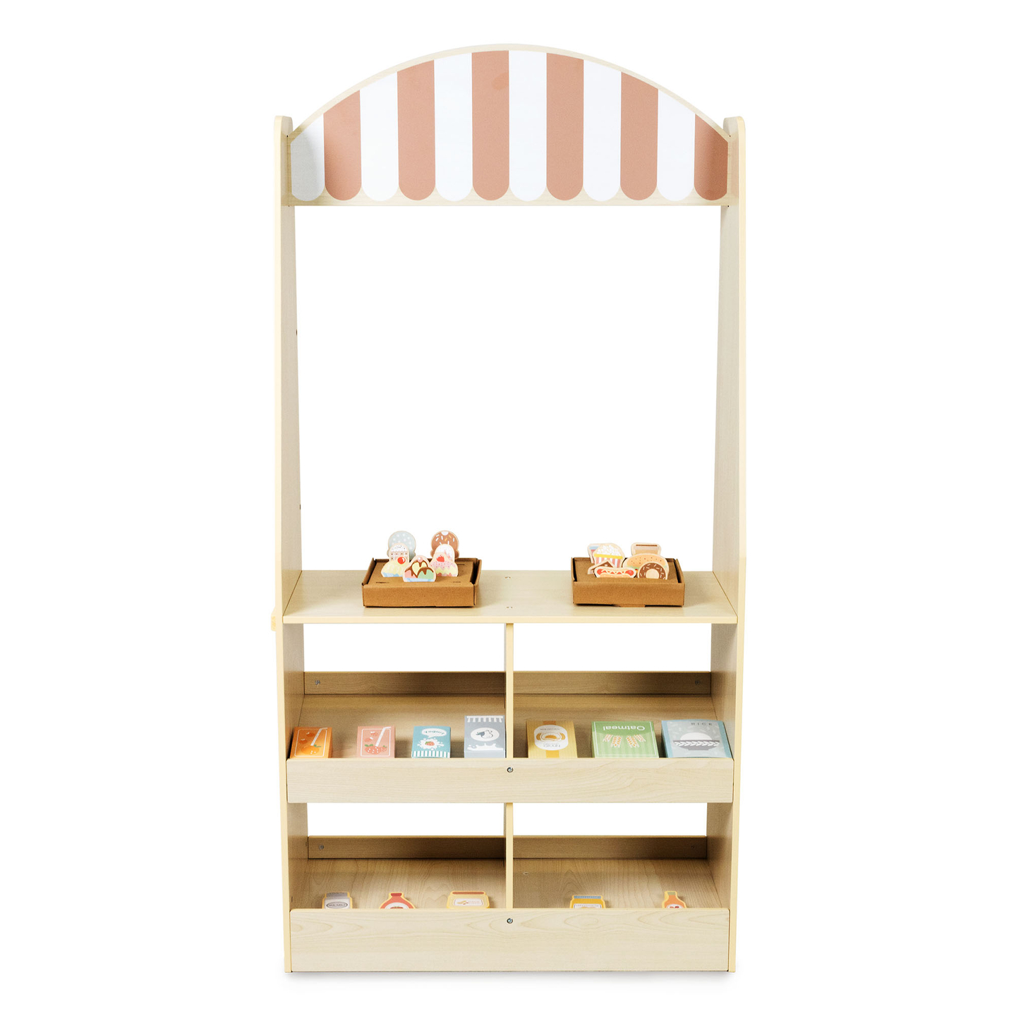 Grande boutique en bois pour enfants avec tableau noir - 91 pièces pour faire du shopping en toute simplicité !